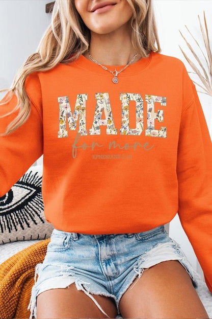 Made for More Faith Graphic Sweatshirt - Bitsy Gypsy Boutique