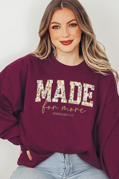 Made for More Faith Graphic Sweatshirt - Bitsy Gypsy Boutique
