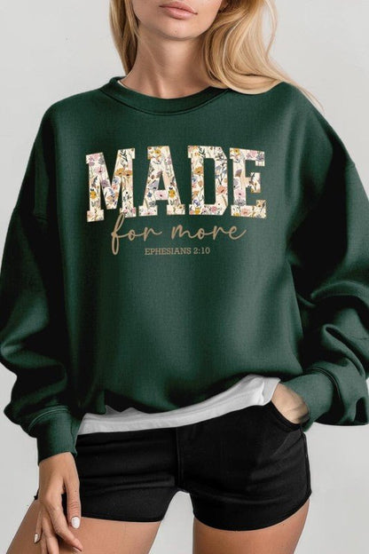 Made for More Faith Graphic Sweatshirt - Bitsy Gypsy Boutique