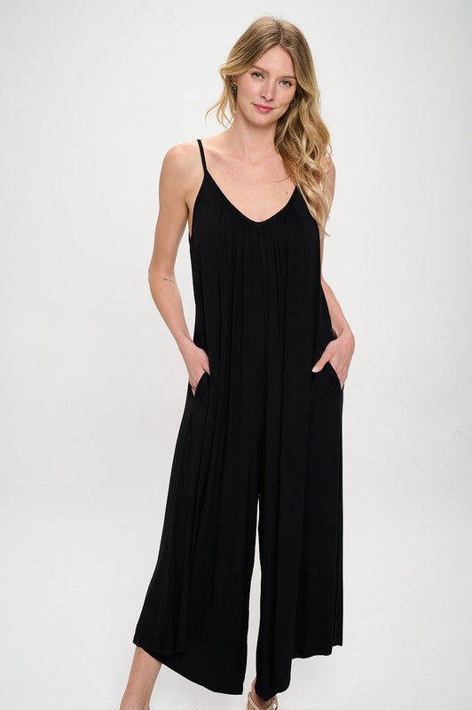 Made in USA Modal Spandex Soft Knit Jumpsuit - Bitsy Gypsy Boutique