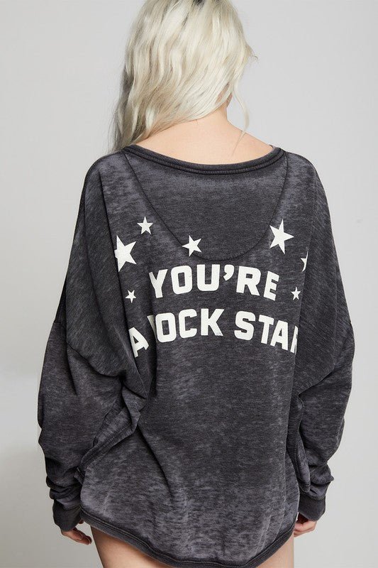 Made Of Stars One Size Long Sleeve Sweatshirt - Bitsy Gypsy Boutique