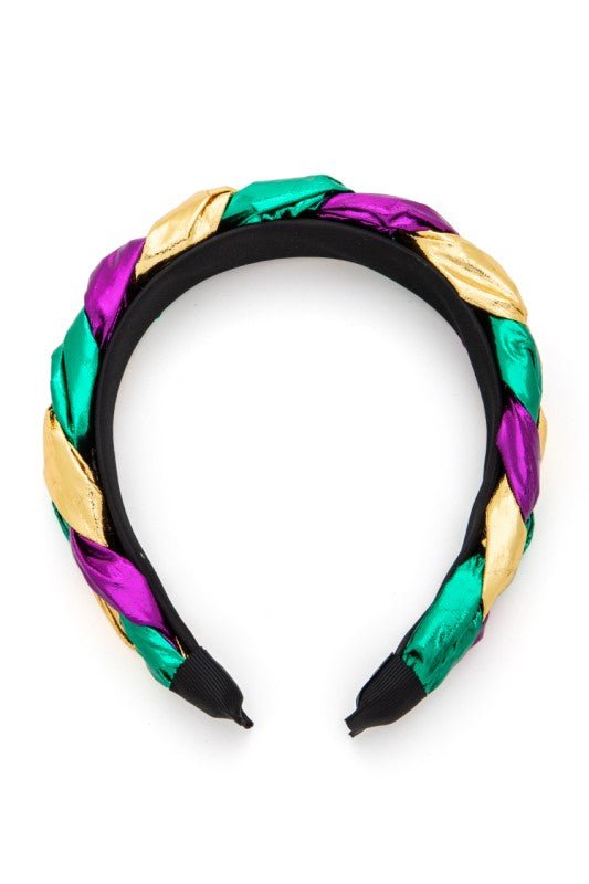 Mardi Gras Metallic Braided Headband - Bitsy Gypsy Boutique