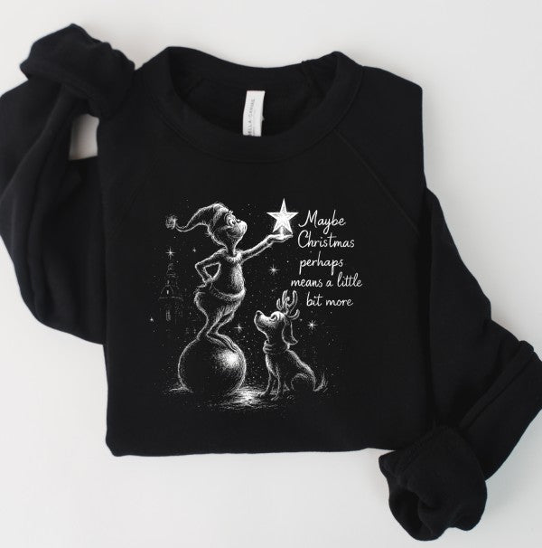 Maybe Christmas Premium Graphic Sweatshirt - Bitsy Gypsy Boutique