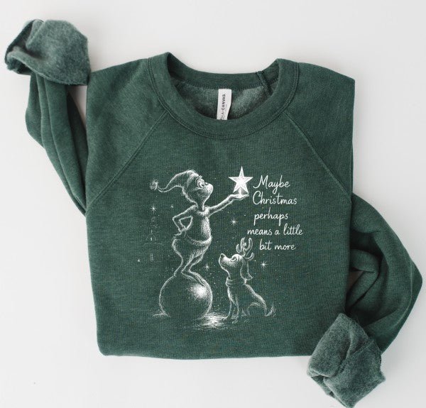 Maybe Christmas Premium Graphic Sweatshirt - Bitsy Gypsy Boutique