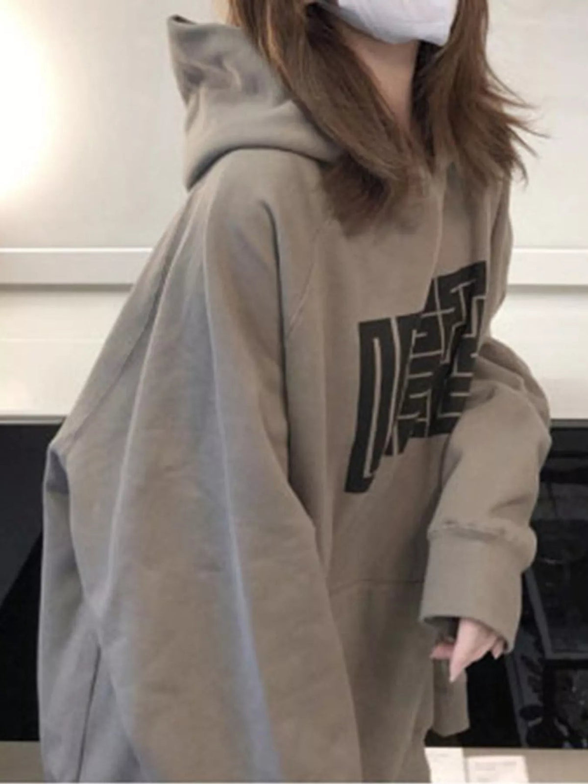 Maze Pattern Oversized Hoodie - Bitsy Gypsy Boutique