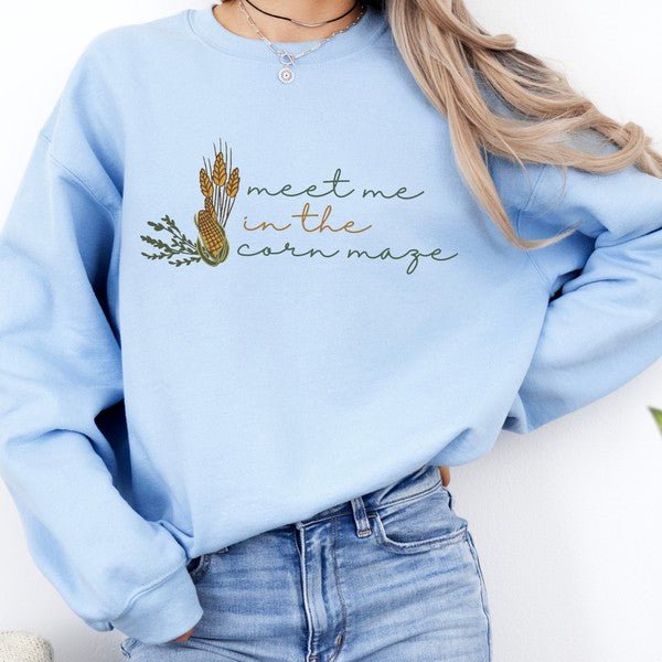 Meet me in the corn maze women's fall sweatshirt - Bitsy Gypsy Boutique