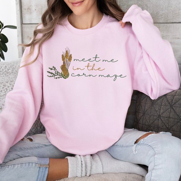 Meet me in the corn maze women's fall sweatshirt - Bitsy Gypsy Boutique