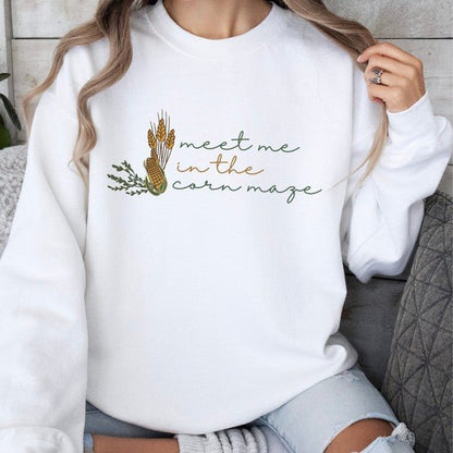 Meet me in the corn maze women's fall sweatshirt - Bitsy Gypsy Boutique