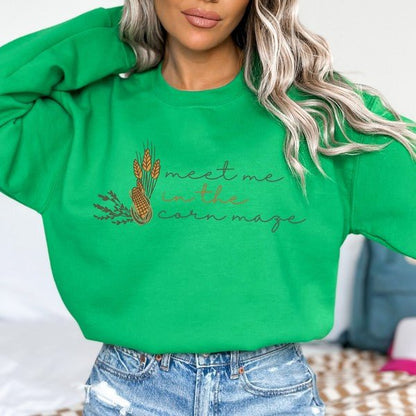 Meet me in the corn maze women's fall sweatshirt - Bitsy Gypsy Boutique