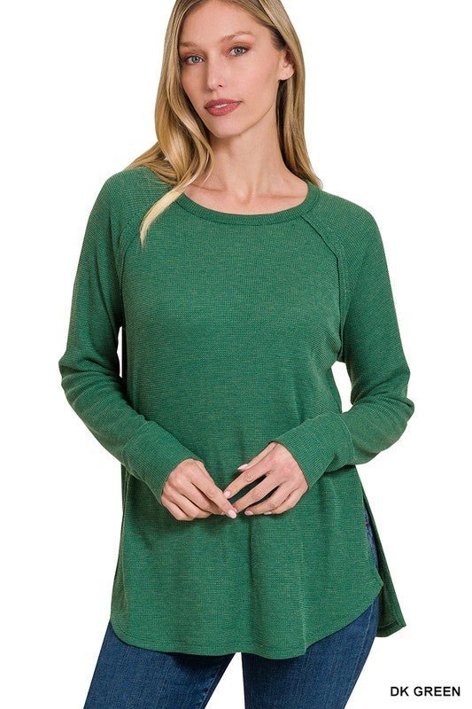 Melage Baby Waffle Long Sleeve Top - Bitsy Gypsy Boutique