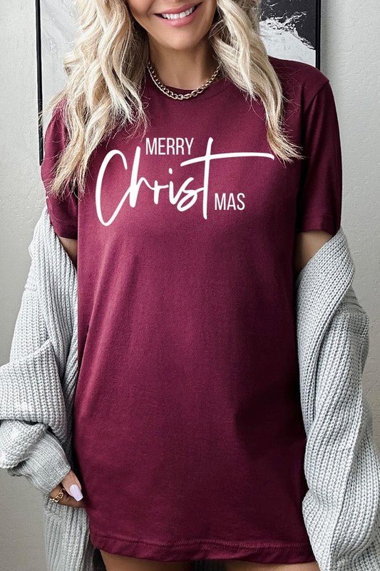 Merry Christmas Graphic Tee - Bitsy Gypsy Boutique