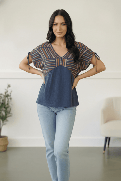 Midnight Mesa Boho Top - Bitsy Gypsy Boutique