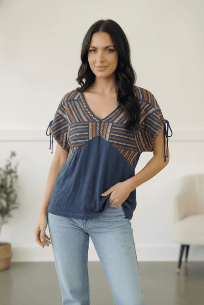 Midnight Mesa Boho Top - Bitsy Gypsy Boutique