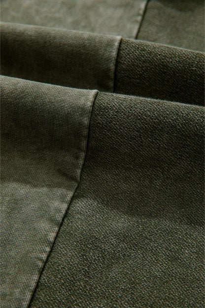 Mineral Wash Patchwork Tiered Wide Leg Pants - Bitsy Gypsy Boutique