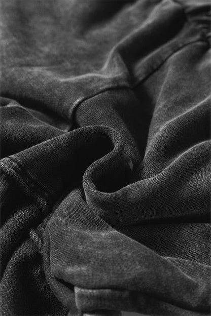 Mineral Wash Patchwork Tiered Wide Leg Pants - Bitsy Gypsy Boutique