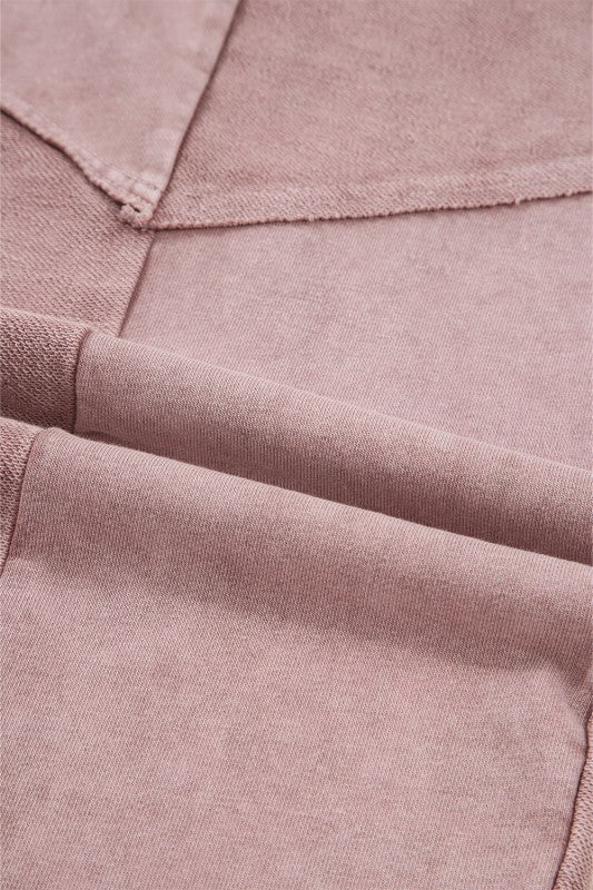 Mineral Wash Patchwork Tiered Wide Leg Pants - Bitsy Gypsy Boutique