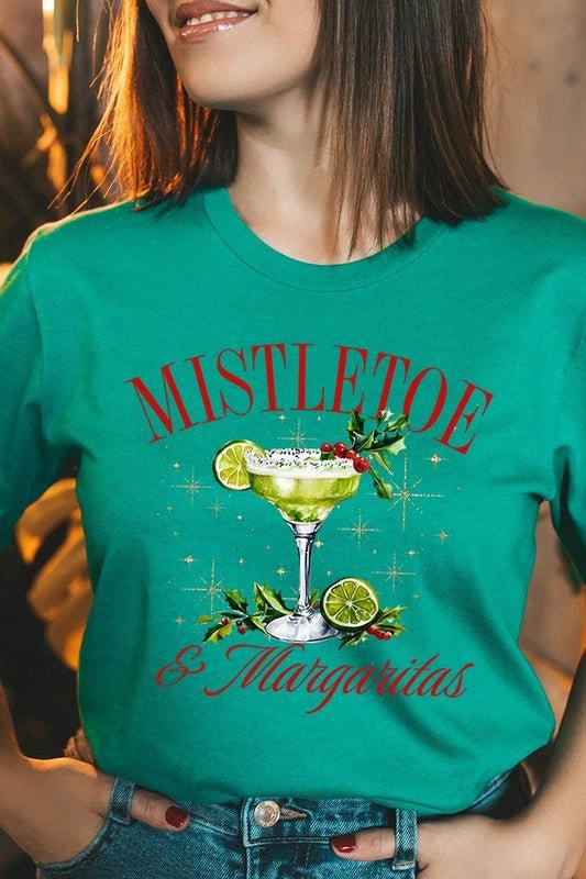 Mistletoe & Margaritas Graphic Tee - Bitsy Gypsy Boutique