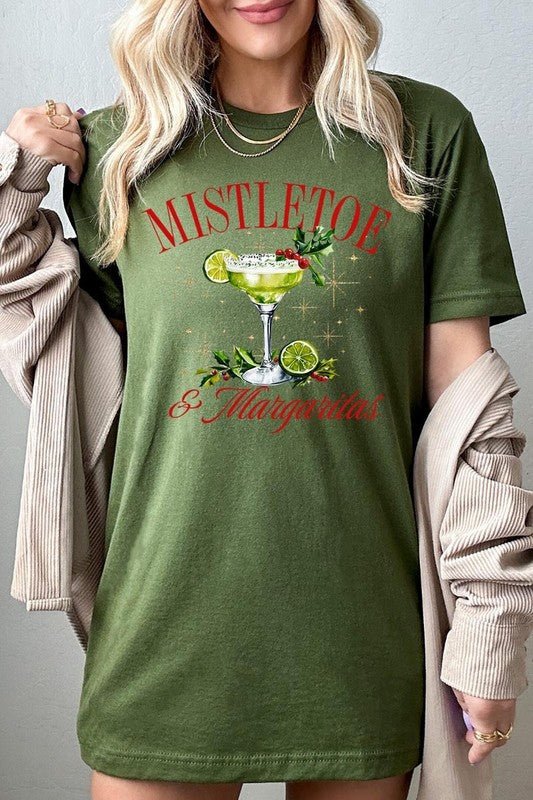 Mistletoe & Margaritas Graphic Tee - Bitsy Gypsy Boutique