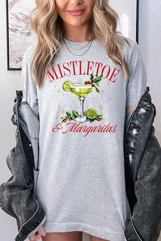 Mistletoe & Margaritas Graphic Tee - Bitsy Gypsy Boutique