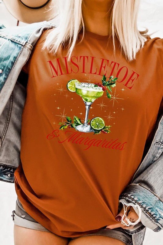 Mistletoe & Margaritas Graphic Tee - Bitsy Gypsy Boutique