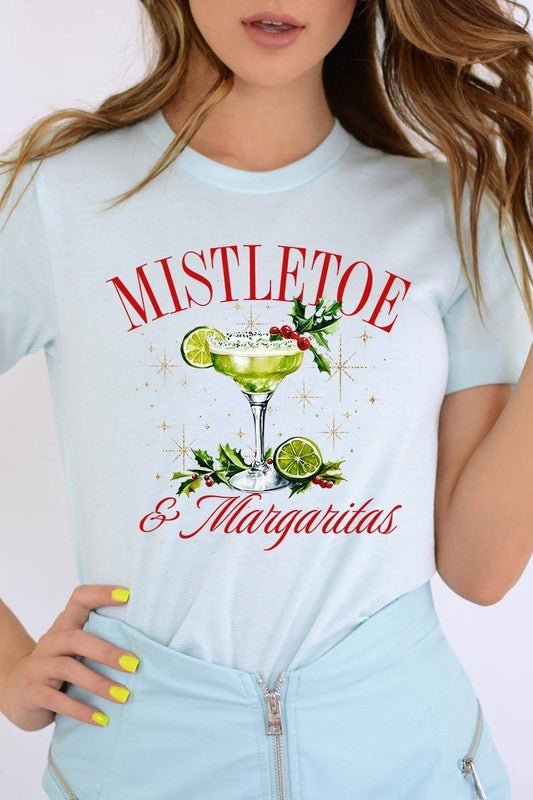 Mistletoe & Margaritas Graphic Tee - Bitsy Gypsy Boutique