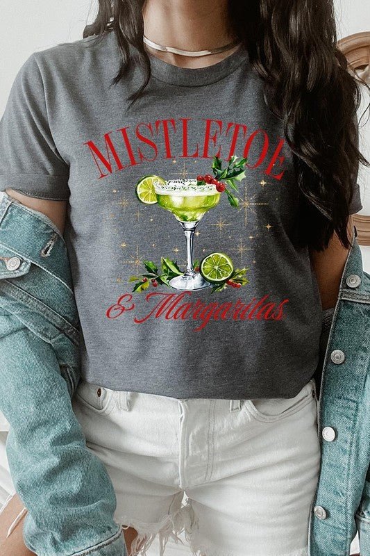 Mistletoe & Margaritas Graphic Tee - Bitsy Gypsy Boutique