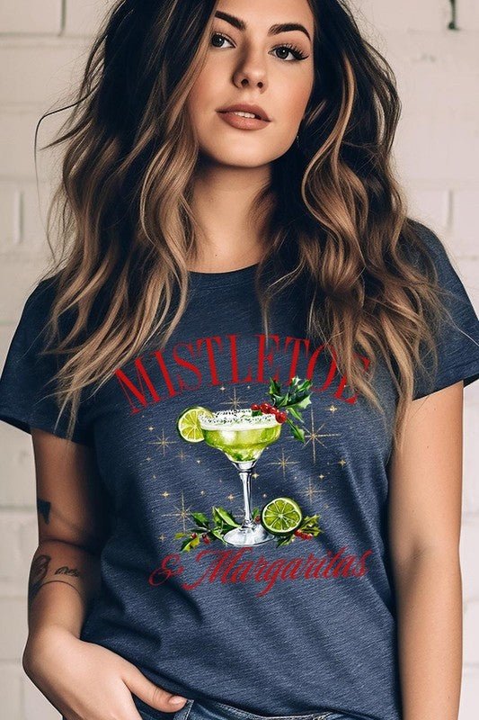 Mistletoe & Margaritas Graphic Tee - Bitsy Gypsy Boutique