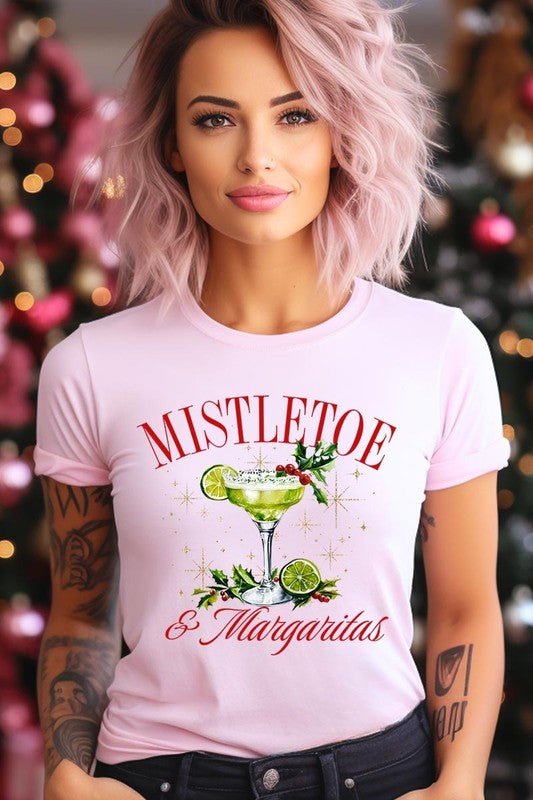 Mistletoe & Margaritas Graphic Tee - Bitsy Gypsy Boutique