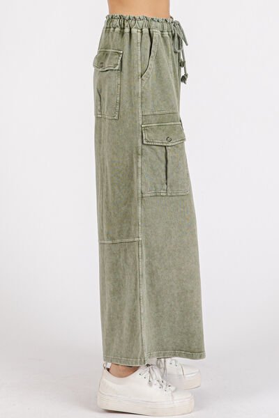 Mittoshop French Terry Cargo Wide Leg Pants - Bitsy Gypsy Boutique