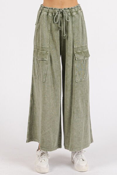 Mittoshop French Terry Cargo Wide Leg Pants - Bitsy Gypsy Boutique