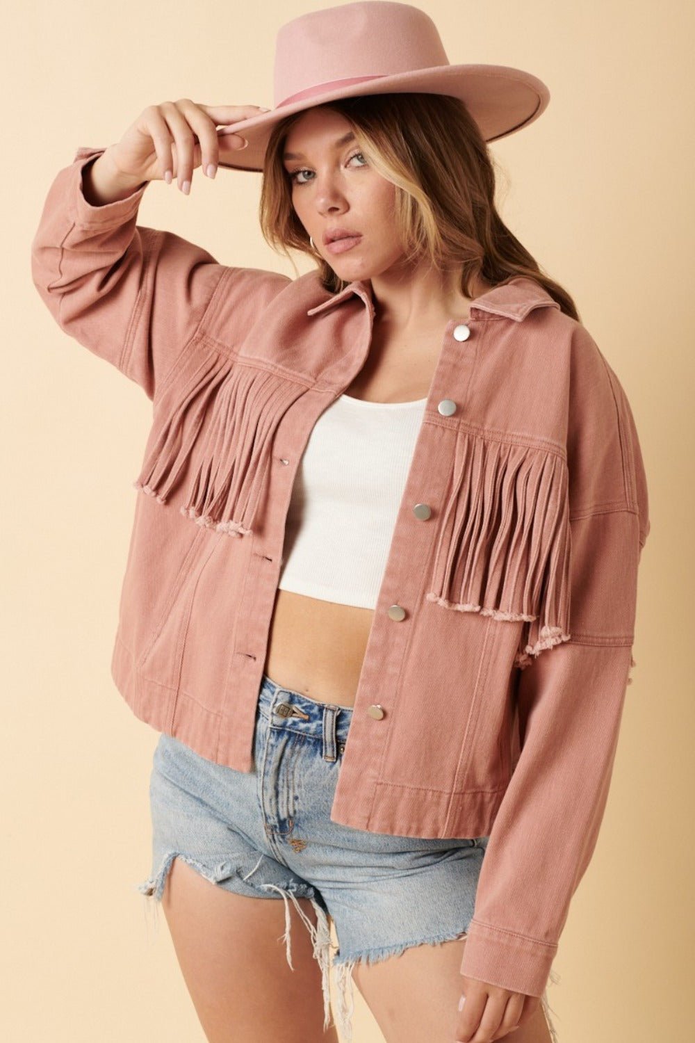 Mittoshop Fringe Detail Cotton Twill Jacket - Bitsy Gypsy Boutique