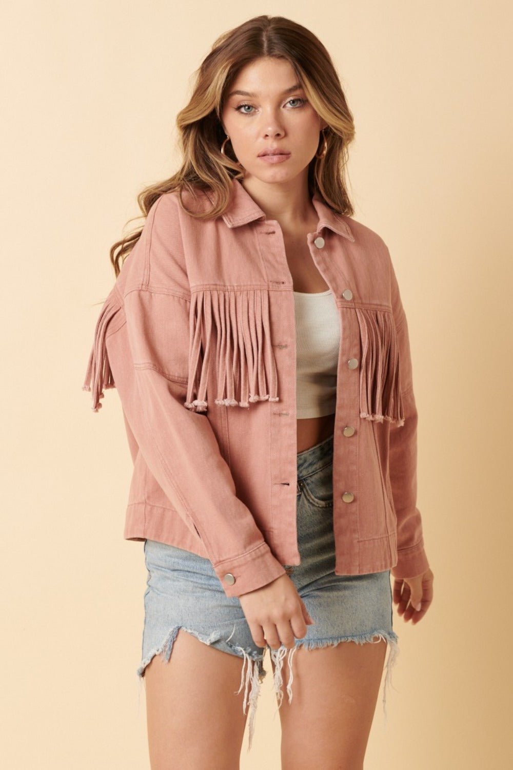 Mittoshop Fringe Detail Cotton Twill Jacket - Bitsy Gypsy Boutique