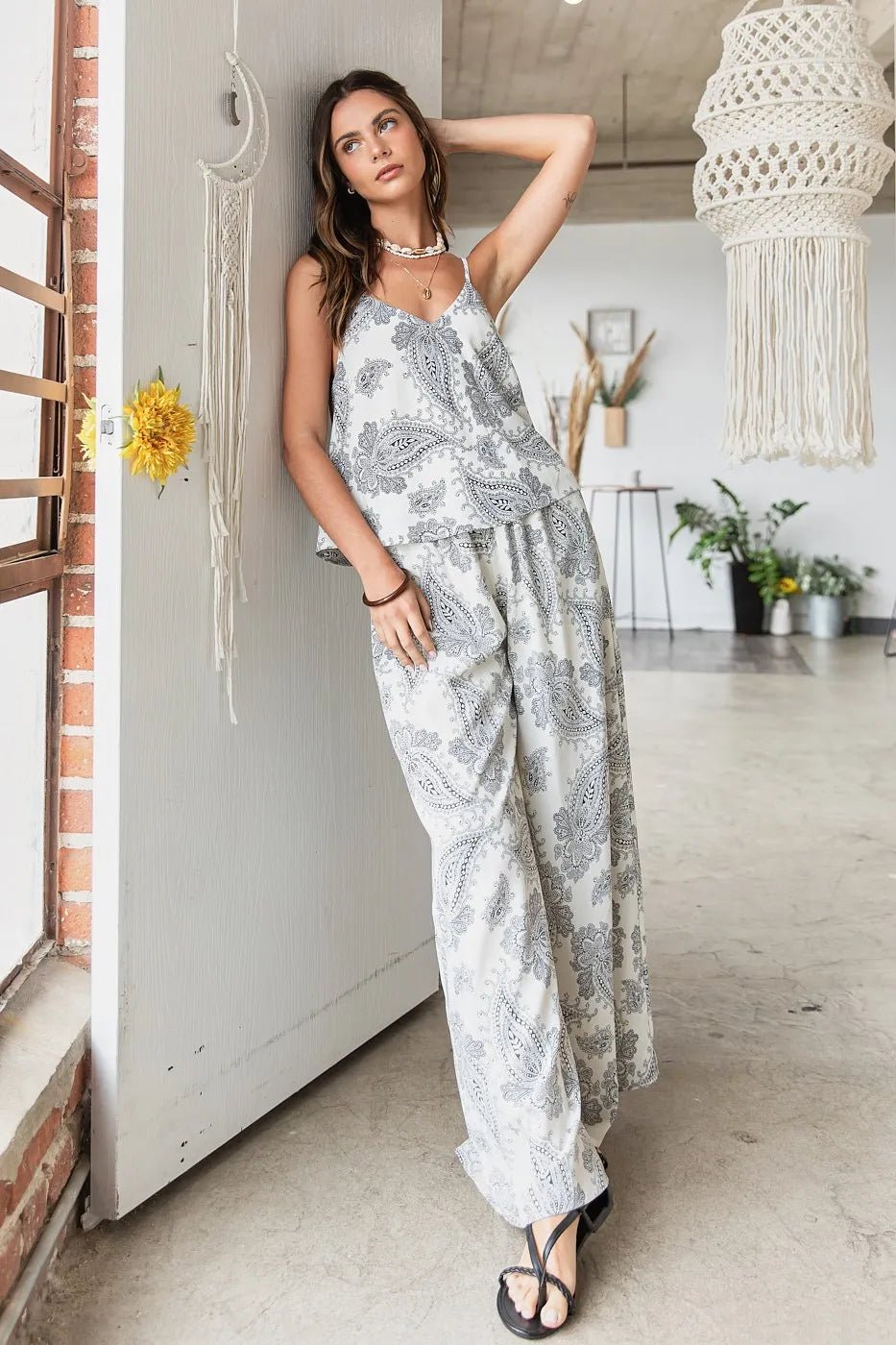 Mittoshop Paisley Print Cami and Pants Set - Bitsy Gypsy Boutique