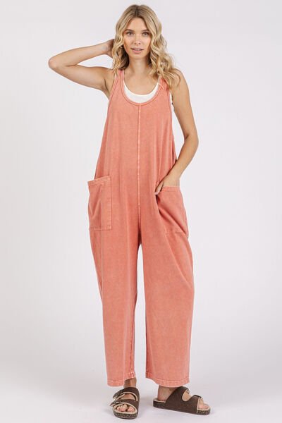 Mittoshop Scoop Neck Wide Leg Overalls - Bitsy Gypsy Boutique