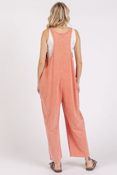 Mittoshop Scoop Neck Wide Leg Overalls - Bitsy Gypsy Boutique