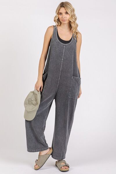 Mittoshop Scoop Neck Wide Leg Overalls - Bitsy Gypsy Boutique