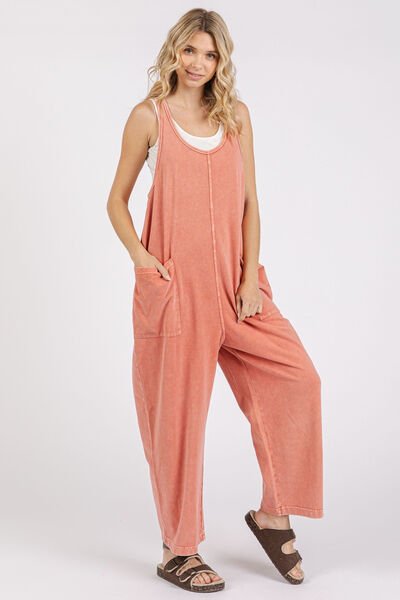 Mittoshop Scoop Neck Wide Leg Overalls - Bitsy Gypsy Boutique