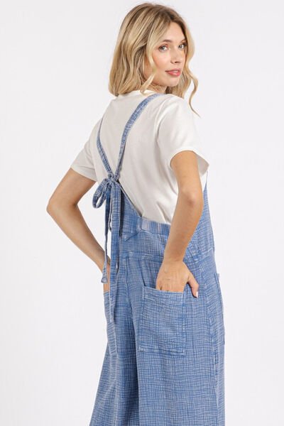 Mittoshop Textured Wide Leg Overalls - Bitsy Gypsy Boutique