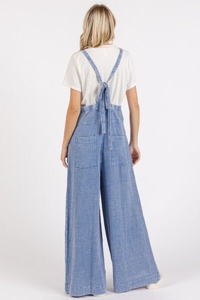 Mittoshop Textured Wide Leg Overalls - Bitsy Gypsy Boutique