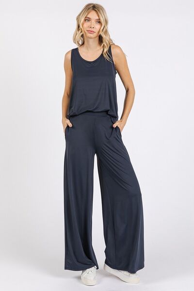 Mittoshop Yoga Air Stretch Elastic Waist Wide Leg Pants - Bitsy Gypsy Boutique