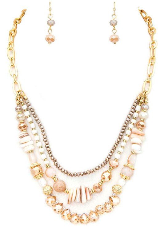 Mix Beads Layer Necklace Set - Bitsy Gypsy Boutique