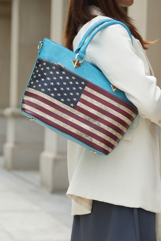 MKF Lilian Women's FLAG Tote Bag by Mia K - Bitsy Gypsy Boutique