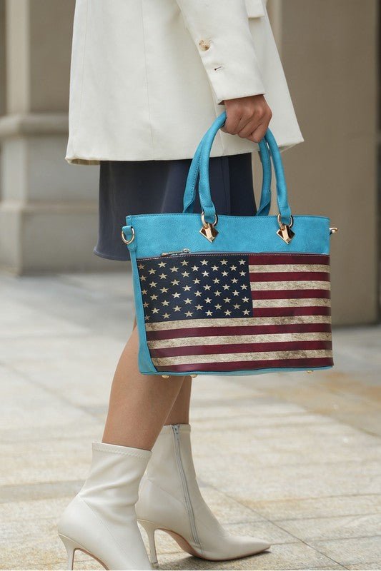 MKF Lilian Women's FLAG Tote Bag by Mia K - Bitsy Gypsy Boutique