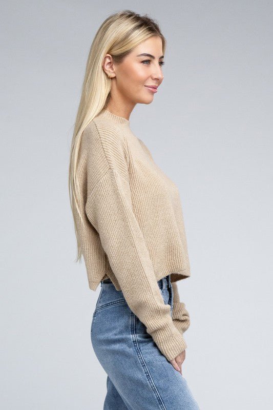 Mock Neck Pullover - Bitsy Gypsy Boutique