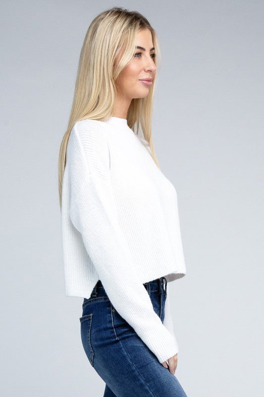 Mock Neck Pullover - Bitsy Gypsy Boutique