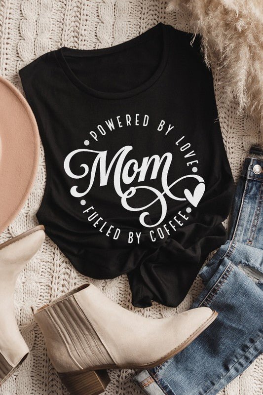 Mom Powered By Love Muscle Tank Top - Bitsy Gypsy Boutique