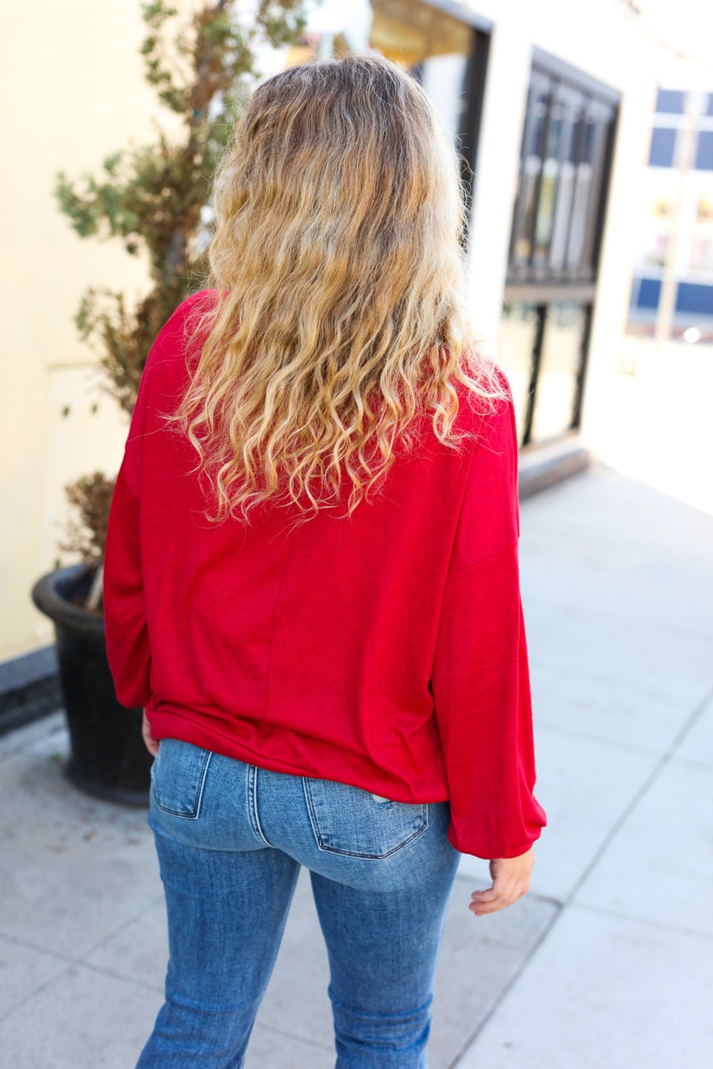 More The Merrier Red Sequin Christmas Tree Hacci Top - Bitsy Gypsy Boutique