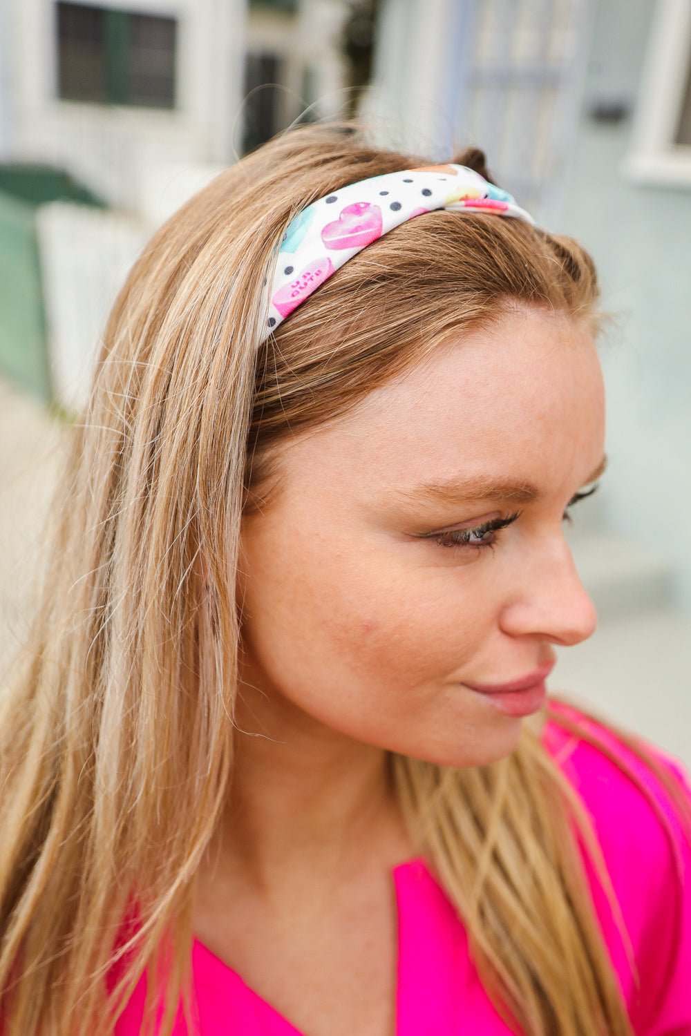 Multicolor Polka Dot & Heart Candy Twist Headband - Bitsy Gypsy Boutique