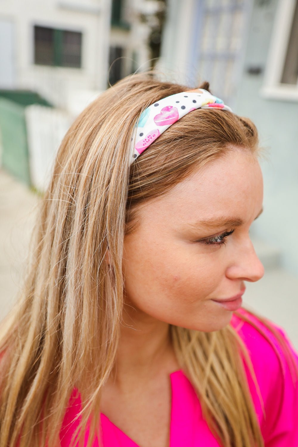 Multicolor Polka Dot & Heart Candy Twist Headband - Bitsy Gypsy Boutique