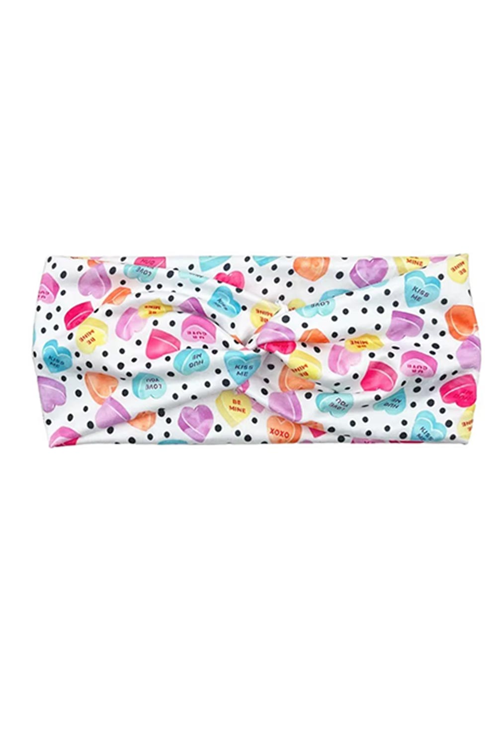 Multicolor Polka Dot & Heart Candy Twist Headband - Bitsy Gypsy Boutique